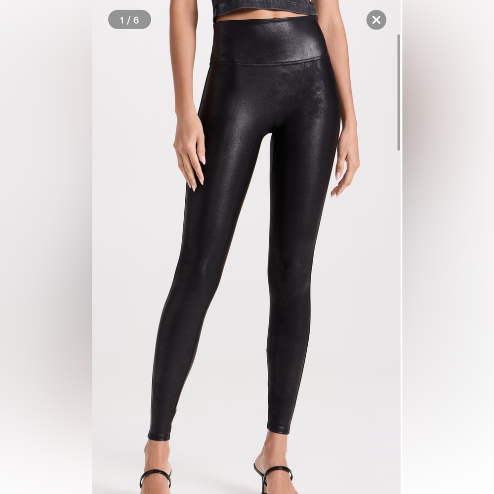 Spanx Faux Leather Leggings, XL